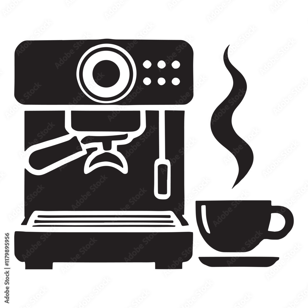 coffee machine and cup coffee machine and cup