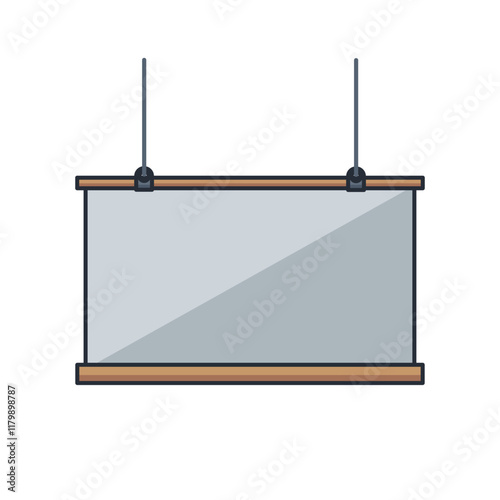 Detailed classroom whiteboard illustration, great for educational design templates