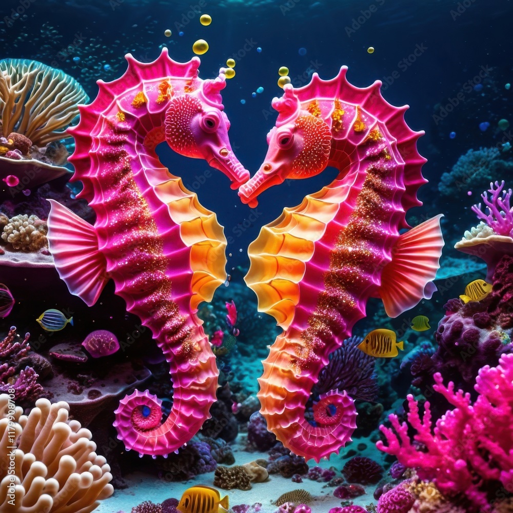 Obraz premium Underwater Valentine’s Paradise 