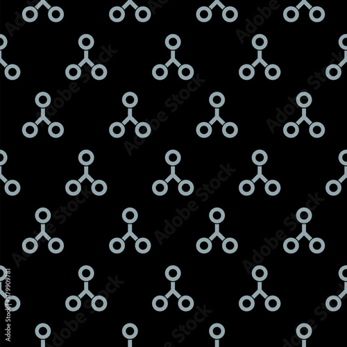 Share icon seamless pattern isolated on black background