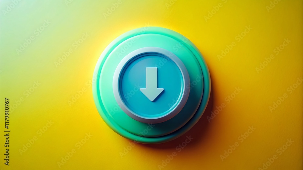 Minimalist Download Button: Simple Arrow Icon on Clean Background Minimalist Download Button: Simple Arrow Icon on Clean Background