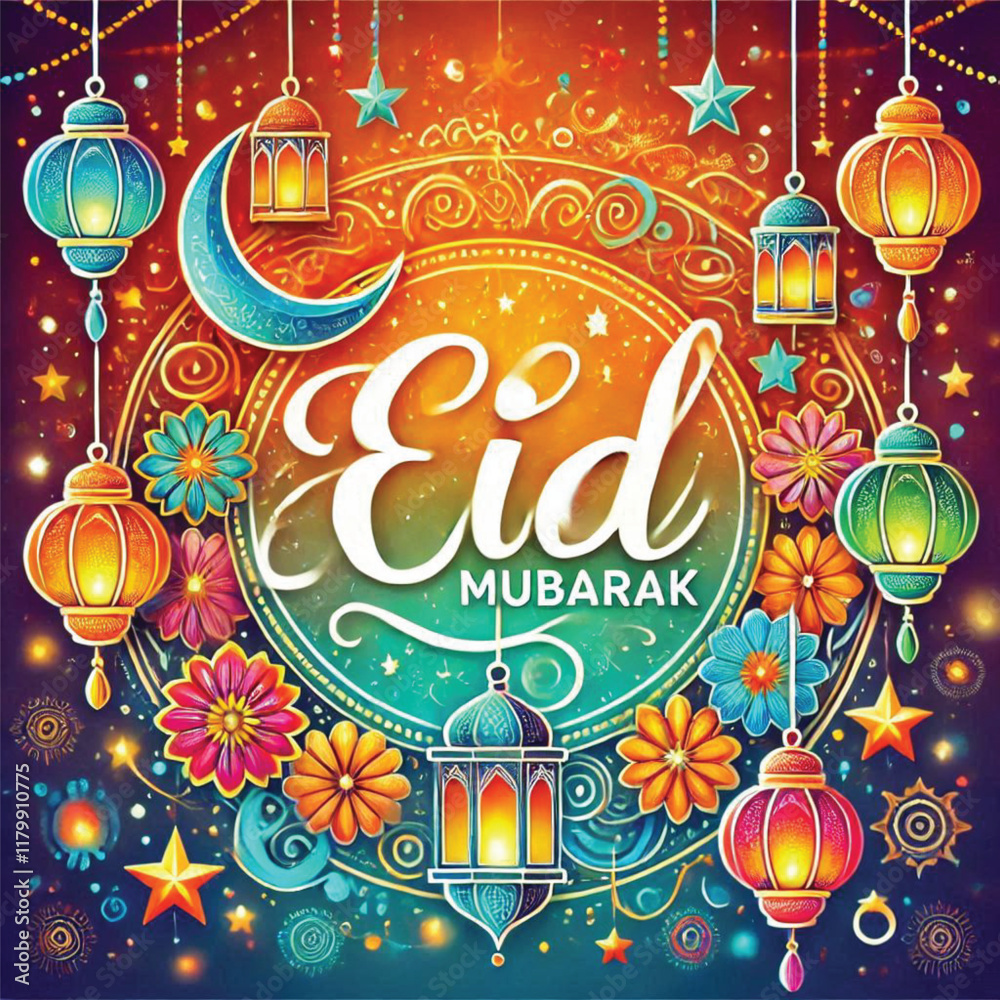 Fototapeta premium vector eid mubarak, muslim holiday