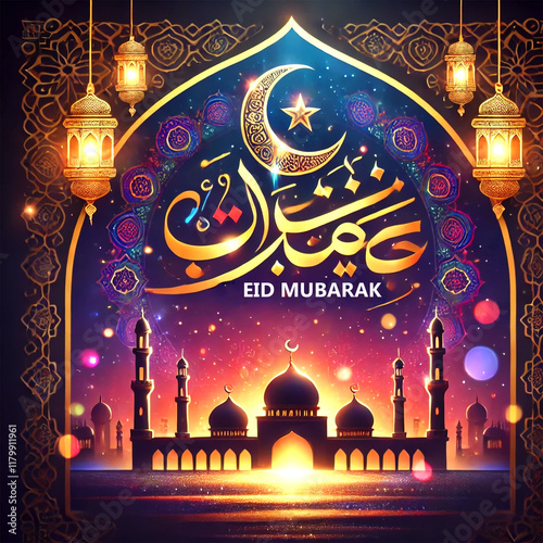 eid mubarak greeting card