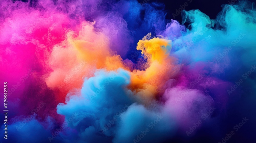 Vibrant Abstract Colorful Smoke Clouds in a Surreal Digital Fantasy Background for Creative and Artistic Design Projects Vibrant Abstract Colorful Smoke Clouds in a Surreal Digital Fantasy Background for Creative and Artistic Design Projects