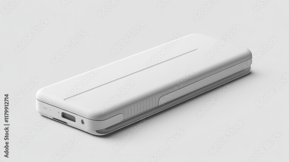 Modern White Portable Power Bank for Charging Devices Modern White Portable Power Bank for Charging Devices