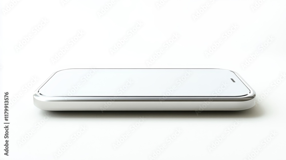 Minimalist Smartphone on White Background Minimalist Smartphone on White Background