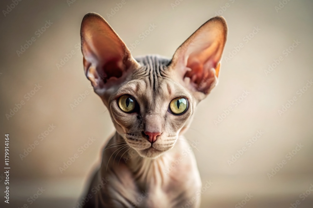 Minimalist Goblin Cat Photography: Mystical Feline in Simple Setting Minimalist Goblin Cat Photography: Mystical Feline in Simple Setting