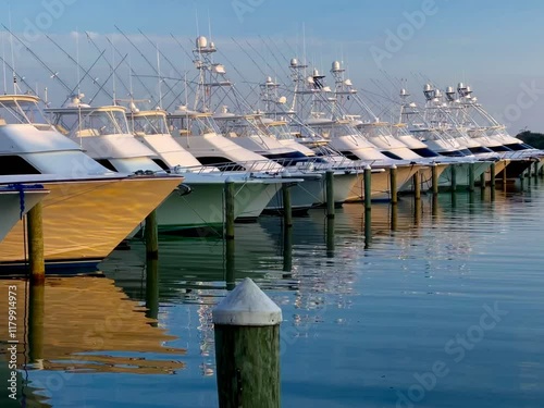 Sportfishing boats at the marina