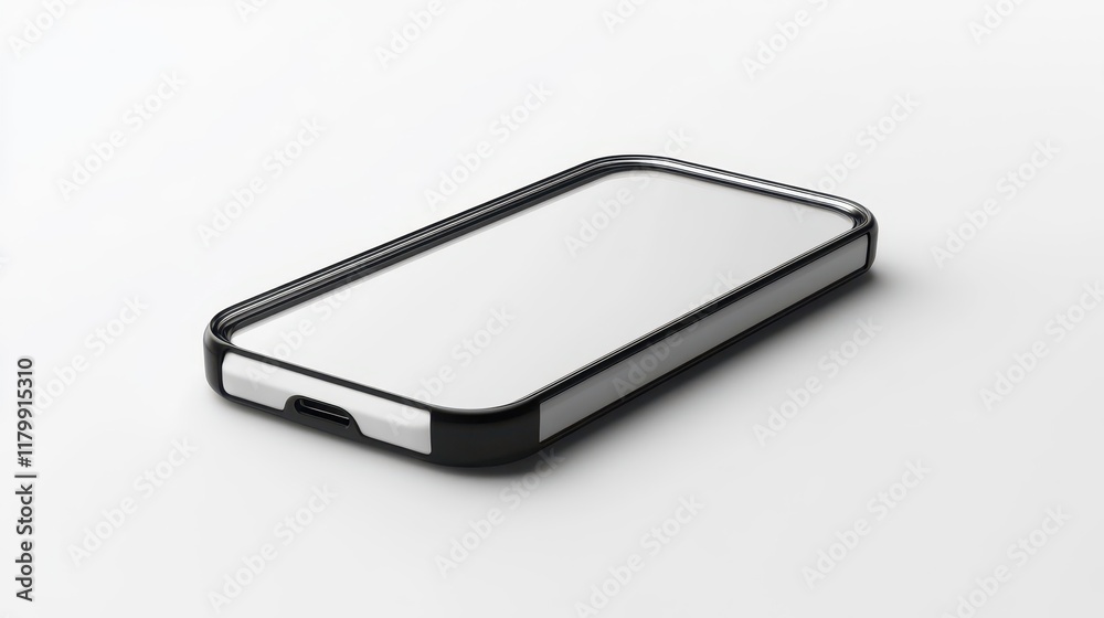Minimalist Smartphone Case on White Background Minimalist Smartphone Case on White Background