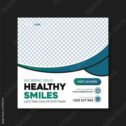 dental care instagram or social media post design