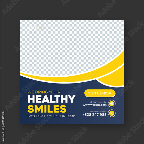 dental care instagram or social media post design