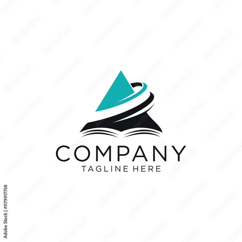 logo design with a modern consulting book icon logo design with a modern consulting book icon