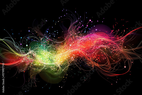 Neurotransmitter Flow: Dopamine Connection in Neural Network