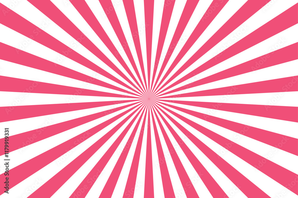 Fototapeta premium Pink sunburst pattern background with rays for mother's day and valentine's day