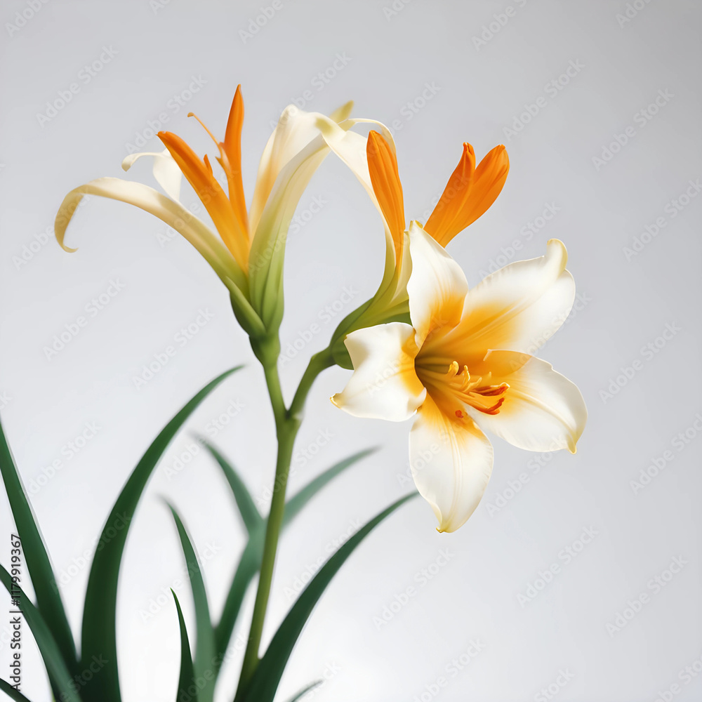 Fototapeta premium white and yellow daffodils