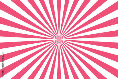 Pink sunburst pattern background with rays for mother's day and valentine's day