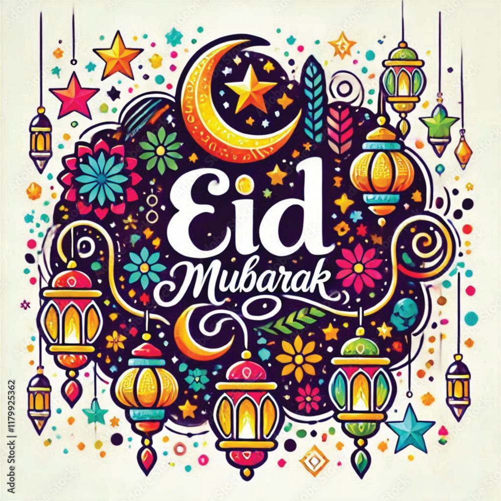 Fototapeta premium vector eid mubarak, muslim holiday