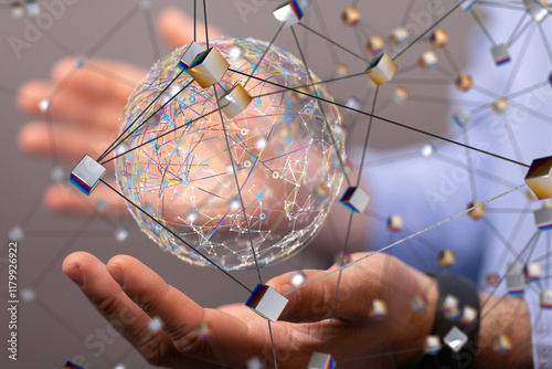 Global network. Blockchain....