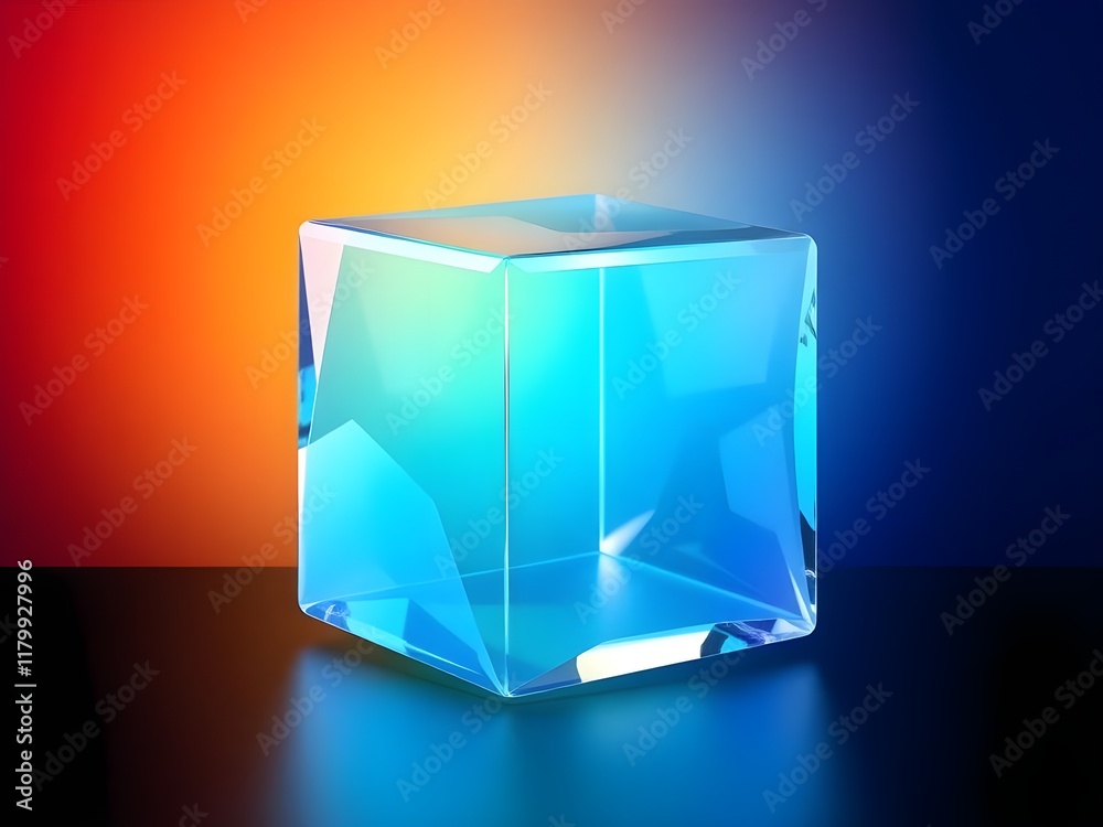 Abstract background glass cube 3D render
Abstract background glass cube 3D render