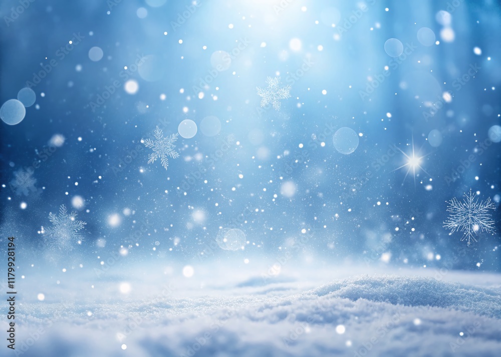Minimalist Snowfall Scene: Falling Snow on a Clean Background Minimalist Snowfall Scene: Falling Snow on a Clean Background
