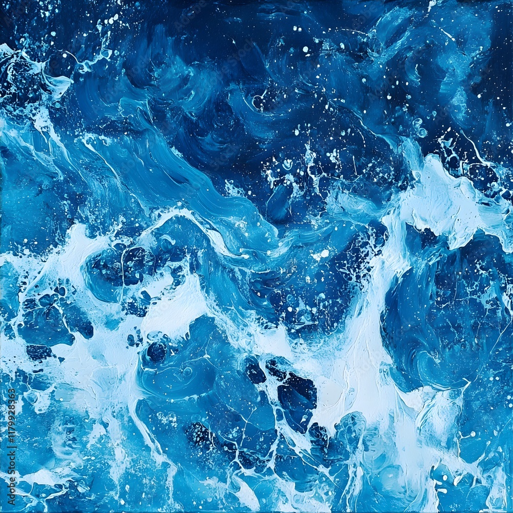Obraz premium Pure blue-turquoise water texture of the ocean