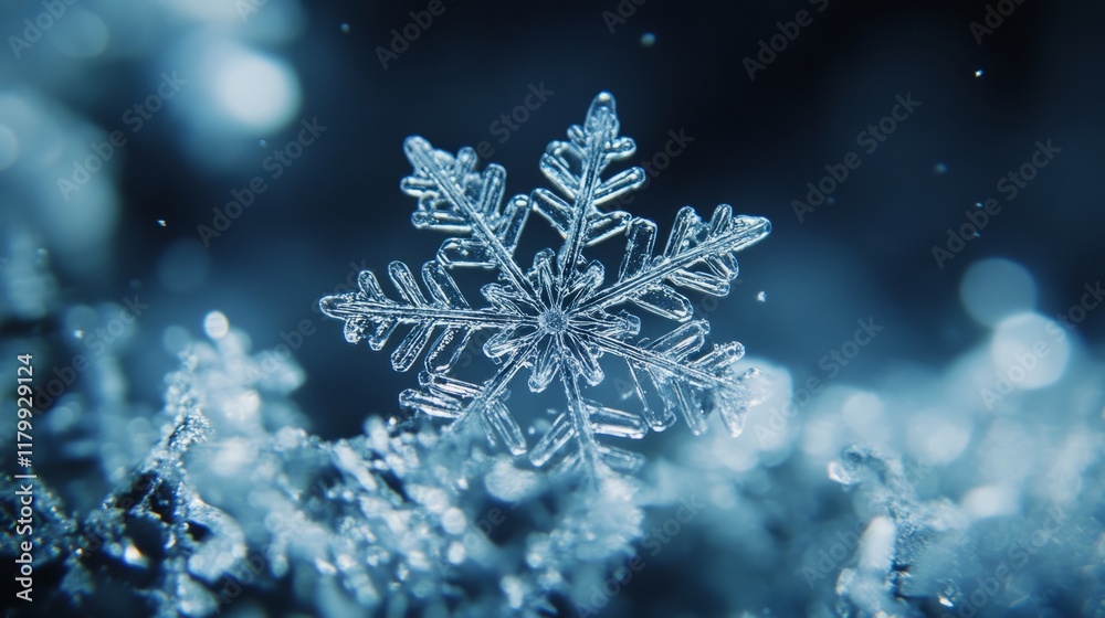 snowflakes with copy space 