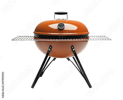 Camping Portable Grill for Outdoor Cooking - Isolated on White Background