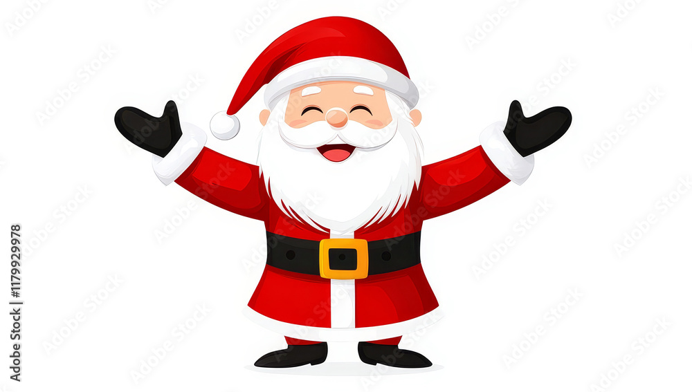 Jolly Santa Claus Welcoming Gesture - Cheerful Santa, festive season, holiday spirit, winter celebration, joyful greeting. Jolly Santa Claus Welcoming Gesture - Cheerful Santa, festive season, holiday spirit, winter celebration, joyful greeting.