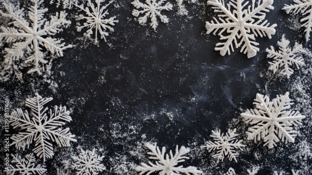 snowflakes with copy space snowflakes with copy space