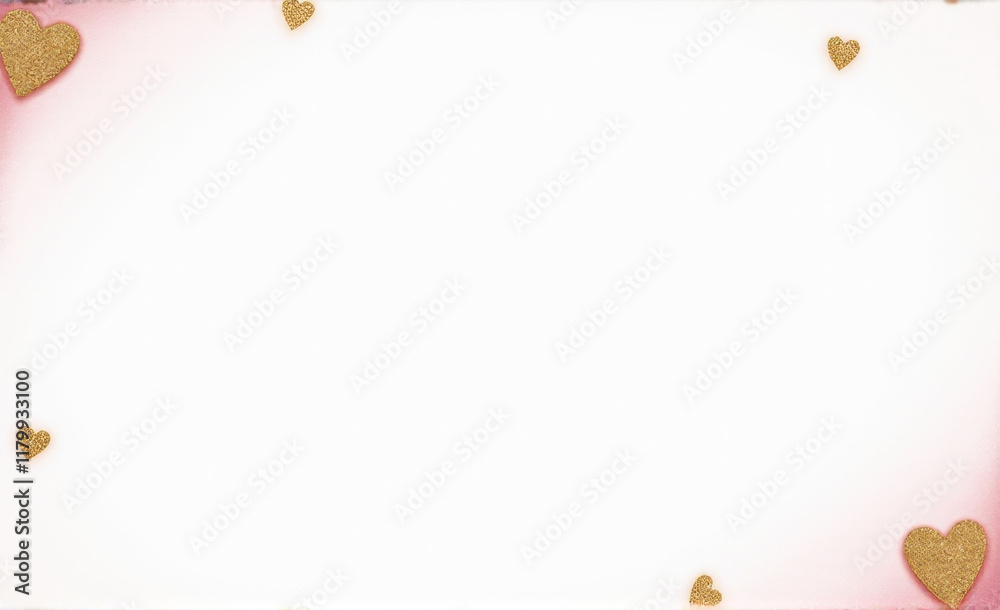 Naklejka premium golden hearts background