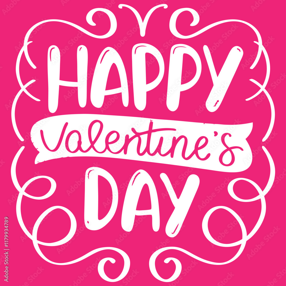 Happy Valentines day typography, Valentine template banner Vector Pink background , Vector design. Happy Valentines day typography, Valentine template banner Vector Pink background , Vector design.