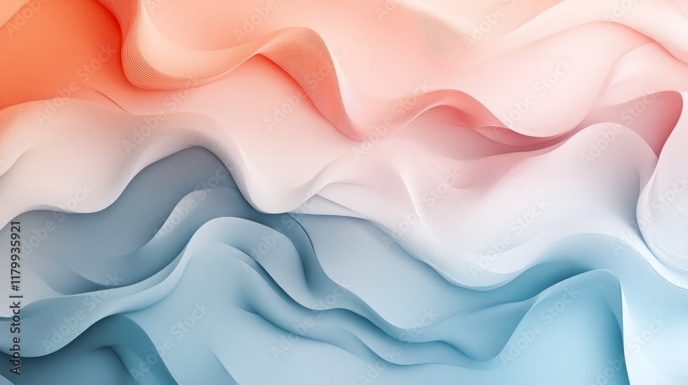Fototapeta premium Minimalistic background with soft pastel gradients blending seamlessly, creating a calming effect