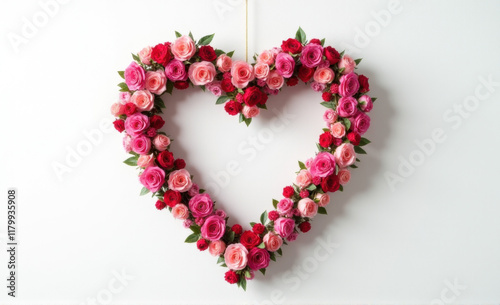 heart made of flowers