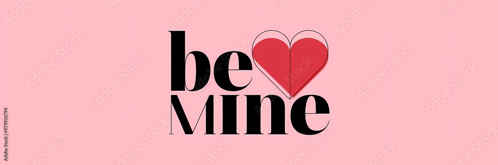 A minimalist Valentine's Day poster design with the text A minimalist Valentine's Day poster design with the text