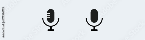 Microphone - Illustration Icons,  Karaoke mic pictogram. Voice illustration.