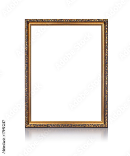 Obraz na płótnie Antique picture frame isolated on white background. w salonie