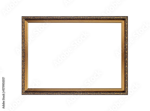 Obraz na płótnie Antique picture frame isolated on white background. w salonie