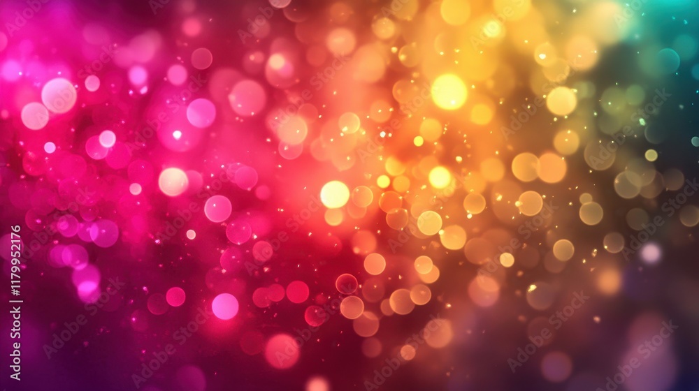 Colorful abstract background with vibrant bokeh lights in pink, orange, yellow, and purple shades creating a festive and dreamy atmosphere suitable for various designs Colorful abstract background with vibrant bokeh lights in pink, orange, yellow, and purple shades creating a festive and dreamy atmosphere suitable for various designs