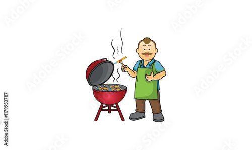 Cartoon Mascot Funny Cooking Logo