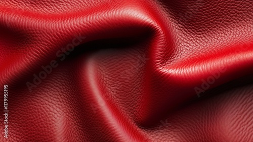 Red abstract background. Texture leather.