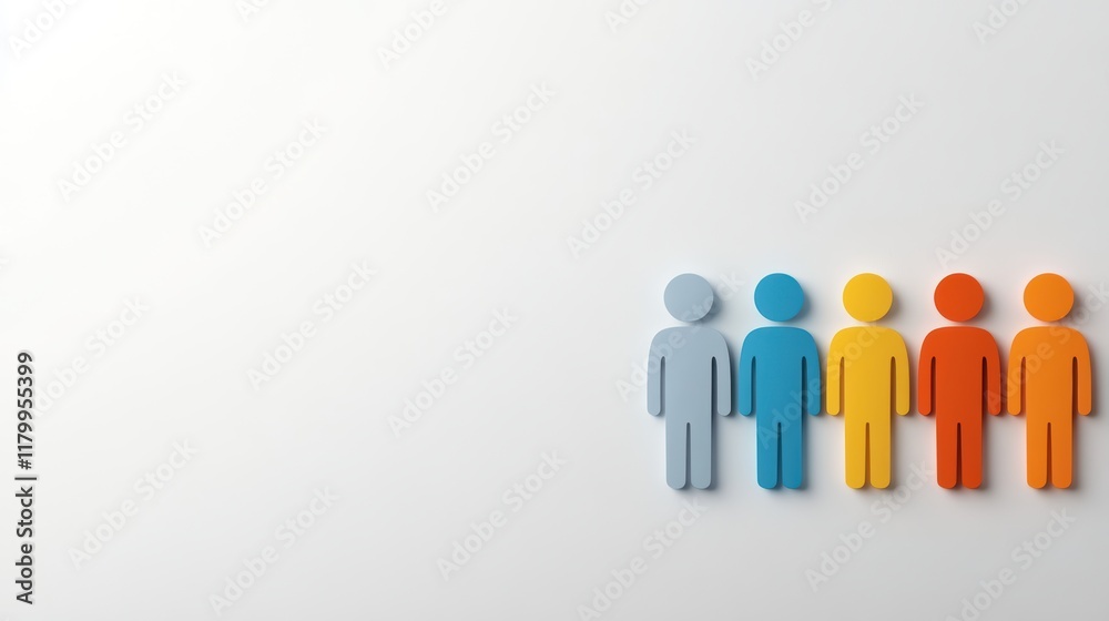 A diverse group of individuals standing together in line group A diverse group of individuals standing together in line group