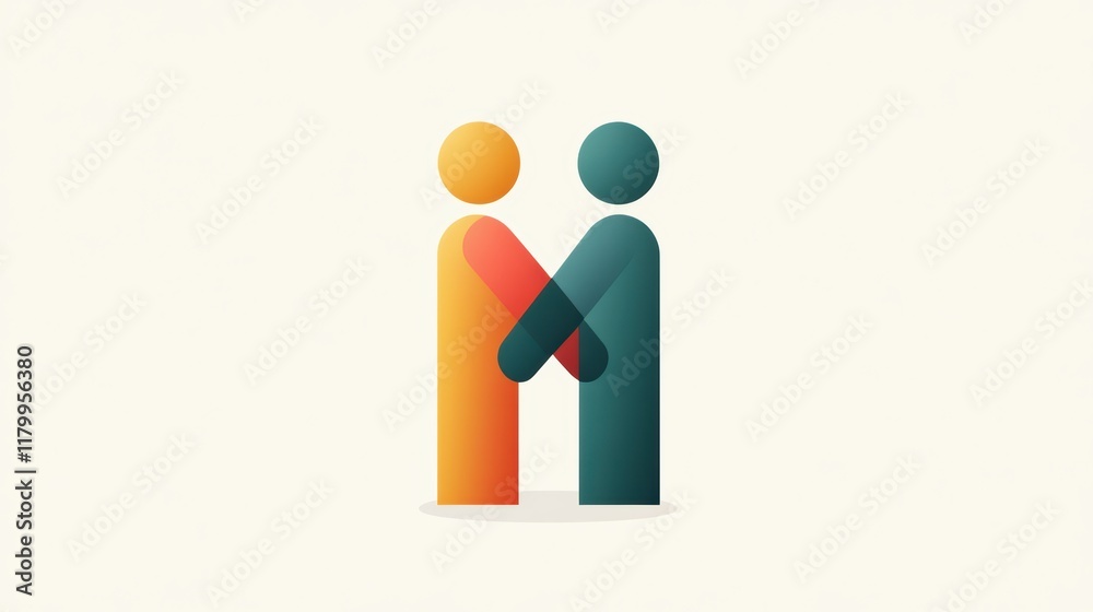 Conceptual image of man and woman united in a circle, symbol of connection partnership Conceptual image of man and woman united in a circle, symbol of connection partnership