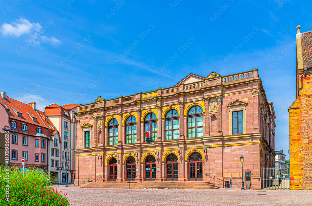Théâtre municipal de Colmar theater building French Neoclassicism architecture style in old town Colmar city historic centre, Alsace Grand Est region, France Théâtre municipal de Colmar theater building French Neoclassicism architecture style in old town Colmar city historic centre, Alsace Grand Est region, France
