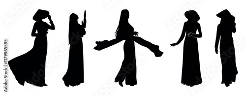 silhouettes of people. silhouettes of women. silhouette of a dancing girl