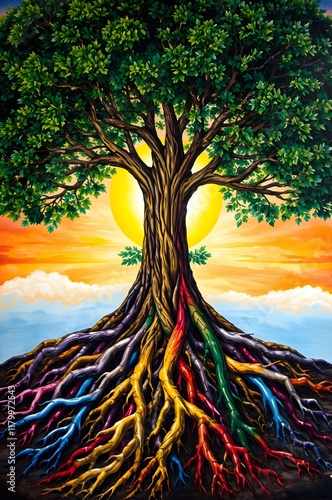 Global Roots: A Tree of Diversity and Unity photo