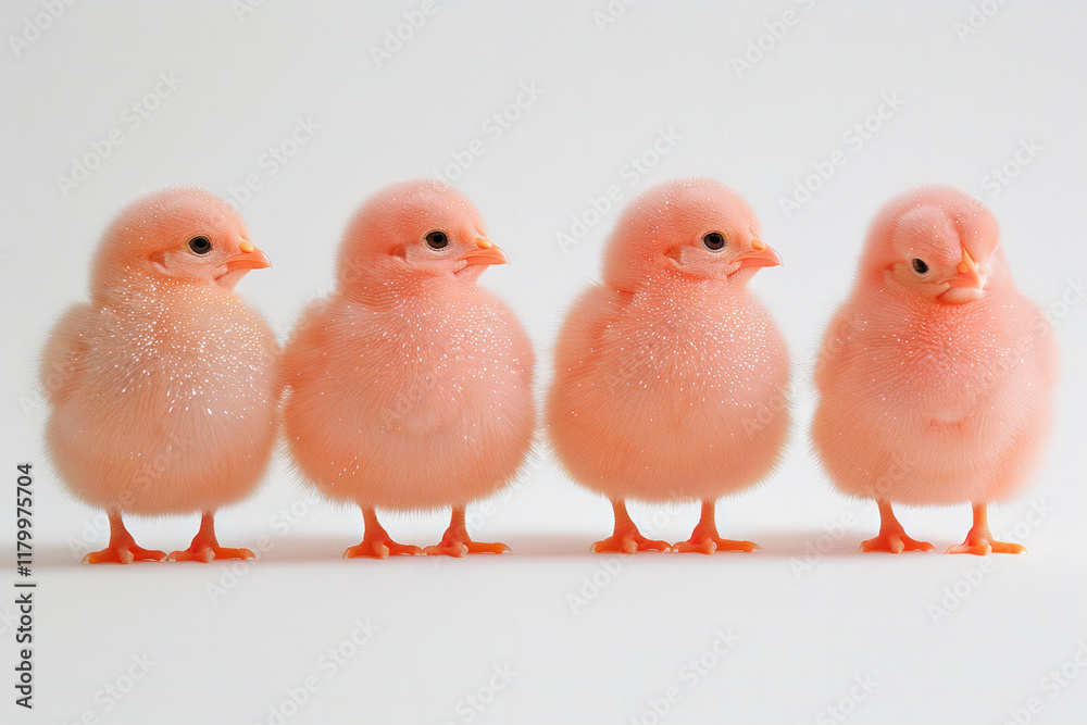 Naklejka premium Delicate Background Easter, Feathers, Eggs, Chicken, Rabbit, Aesthetic Background, Pink Background, Gold Background, Beautiful Feathers, Easter Bunny, Minimalistic Background