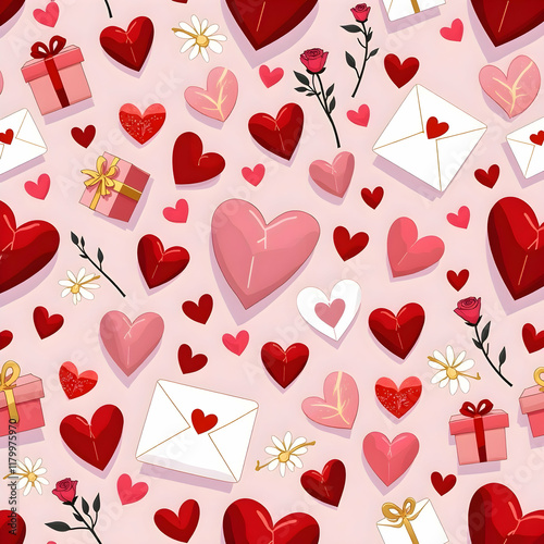 Seamless pattern of sweet valentine