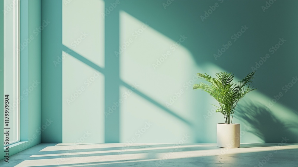 Calming gradients of sky blue and mint green, evocative of a sterile yet inviting atmosphere