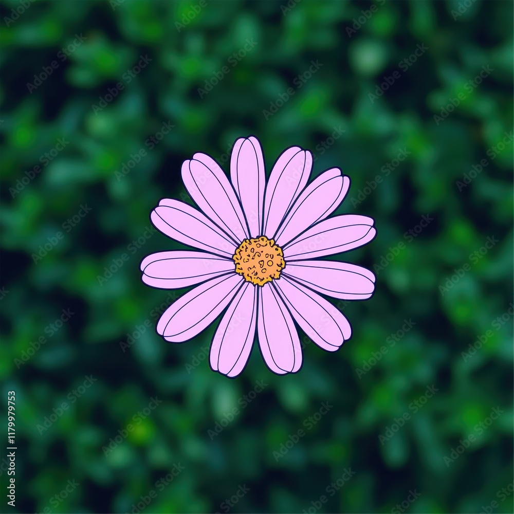 Obraz premium Single Pink Flower with Delicate Petals Against a Soft Green Background Representing Natural Beauty and Freshness in Floral Photography