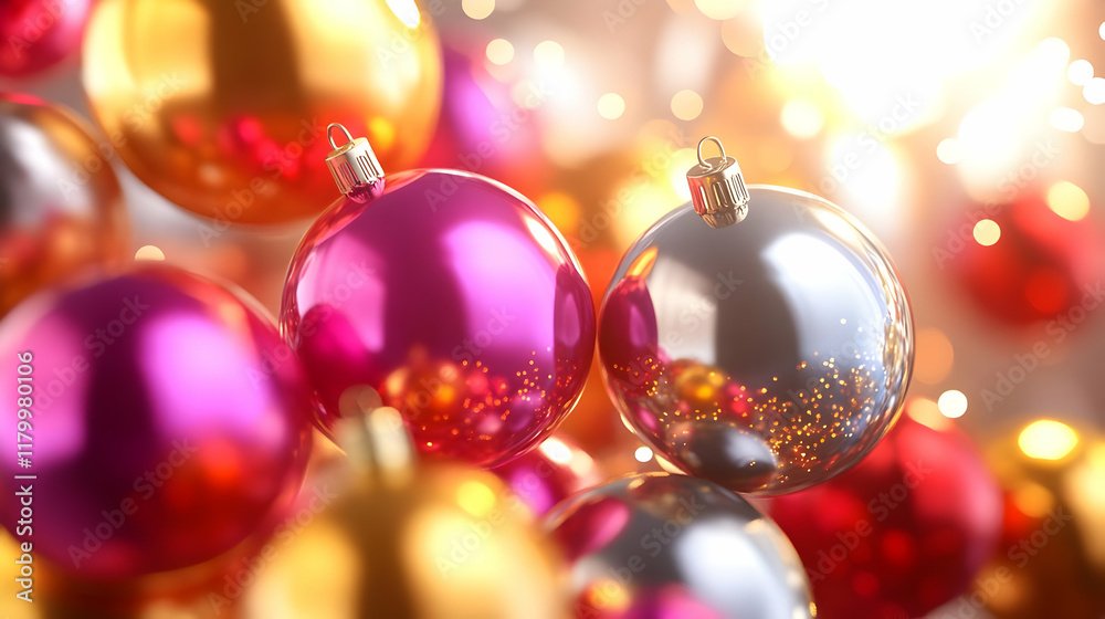 Shiny Christmas Ornament 3D Render Shiny Christmas Ornament 3D Render